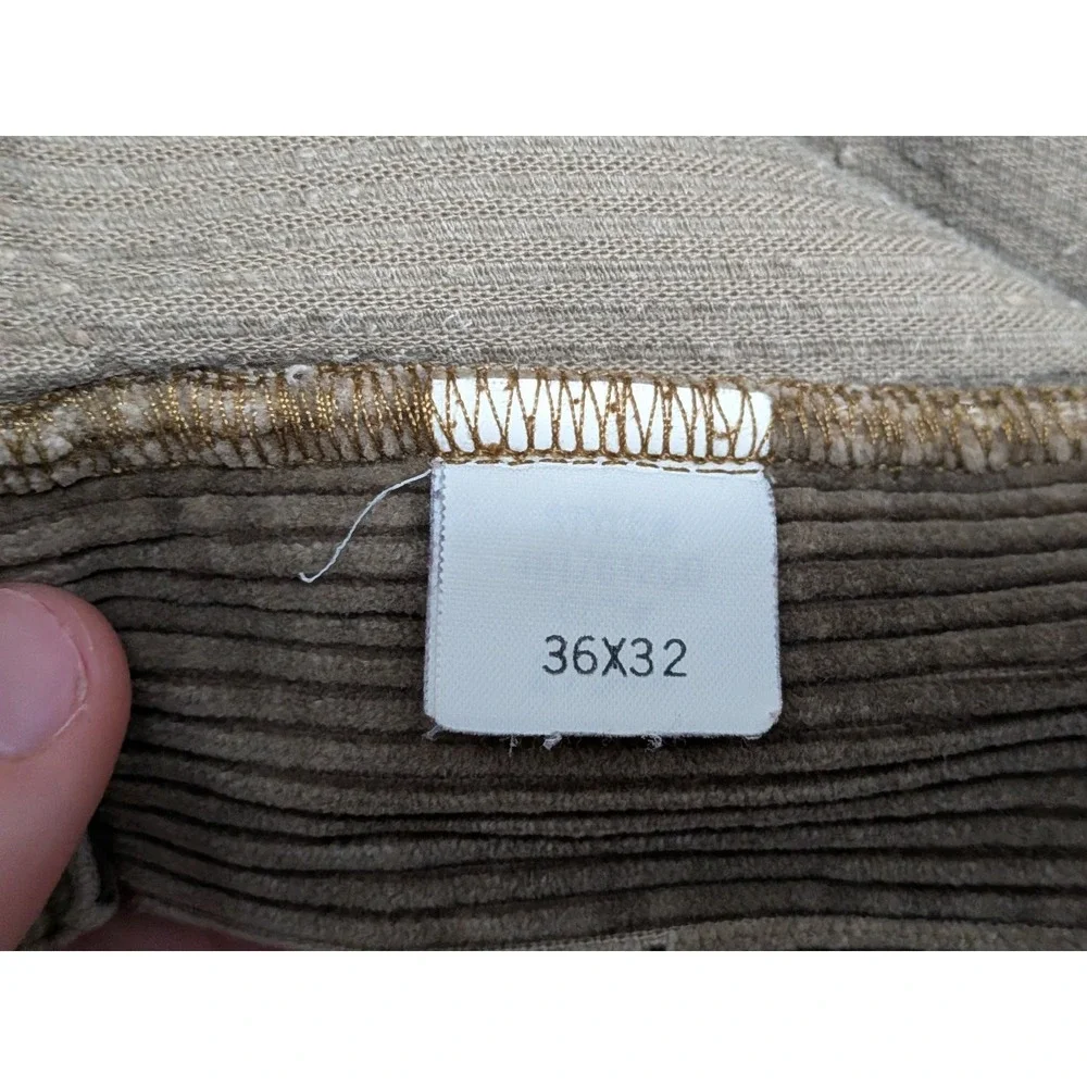 Polo Ralph Lauren Cords Mens Pants Brown 36x32 VTG Corduroy Classic Pleated